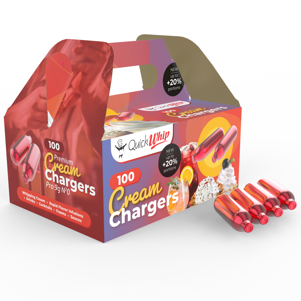 *NEW 2024* QuickWhip PRO 9g! Cream Chargers - 100pks – QuickWhip AU