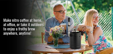 The Village Brew Nitro Coffee 2L dimple balck mini keg