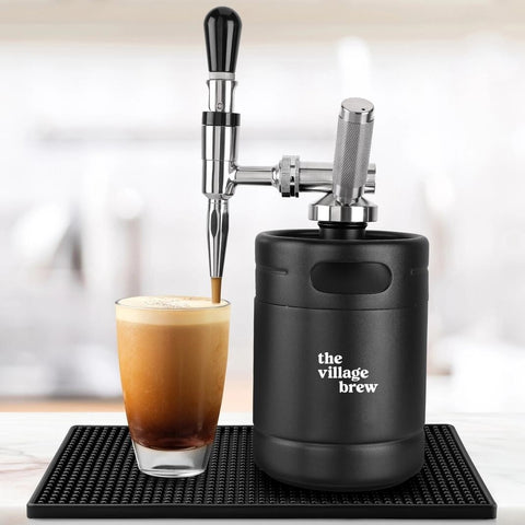 The Village Brew Nitro Coffee 2L dimple balck mini keg