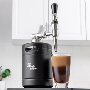 The Village Brew Nitro Coffee 2L dimple balck mini keg