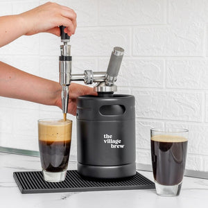 The Village Brew Nitro Coffee 2L dimple balck mini keg