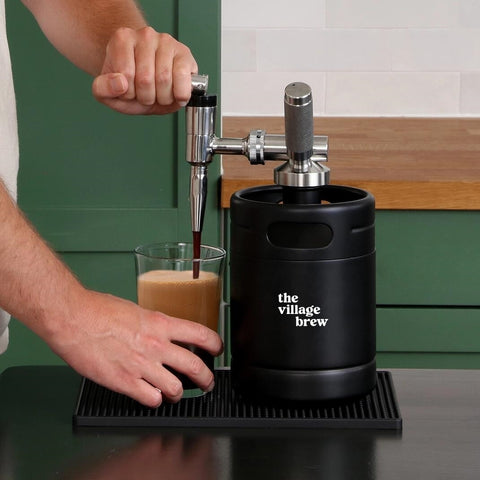 The Village Brew Nitro Coffee 2L dimple balck mini keg