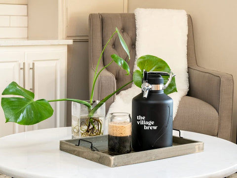 The Village Brew Nitro 64oz Vacuum Growler Coffee Maker