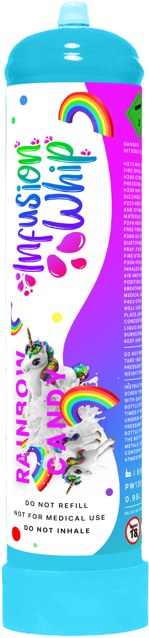 Infusionwhip 580g Rainbow Candy Flavoured N2O Cannister