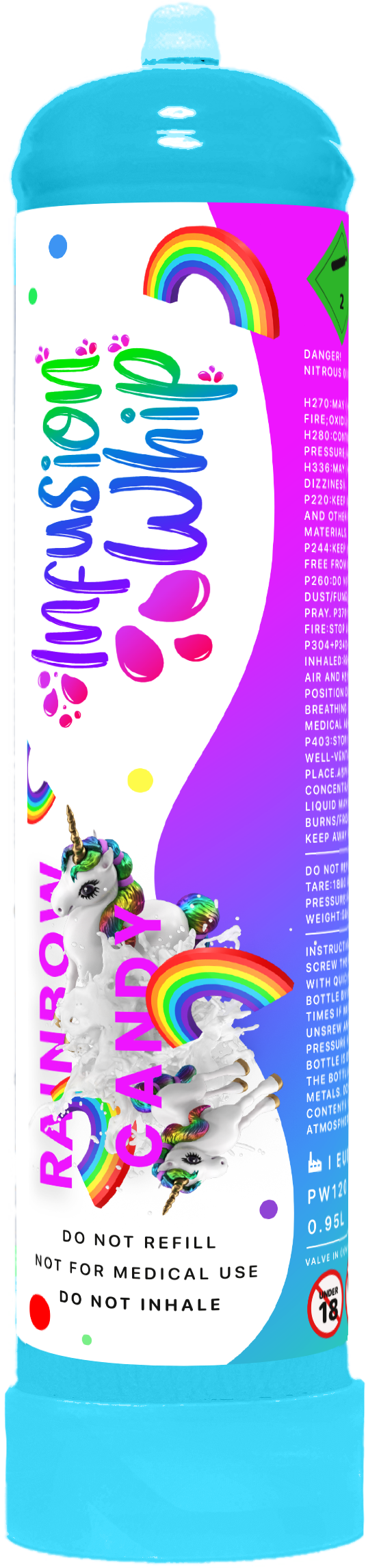 Infusionwhip 580g Rainbow Candy Flavoured N2O Cannister