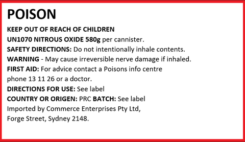 Miami Magic Infusions 615g N2O Cannister