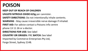 Wholesale Baking Bad 615g cream charger cannister