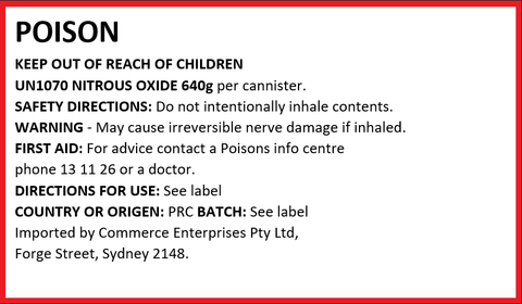 Wholesale Miami Magic Infusions 640g Aluminum N2O Cannister