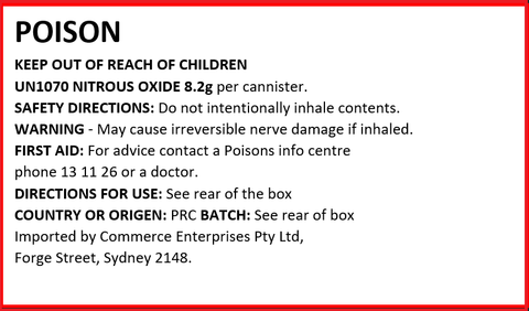 FreshWhip Strawberry Infusion Chargers 8.2g - 50pks