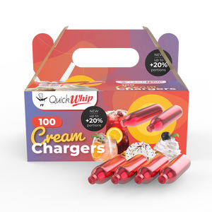 QuickwhipPRO Cream Chargers + 1L Full Metal Dispenser SILVER