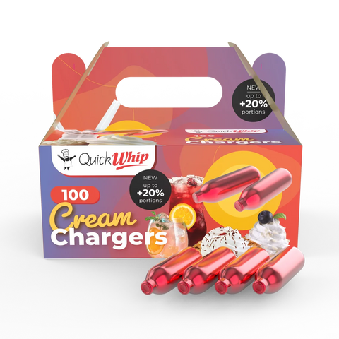 QuickwhipPRO Cream Chargers + 1L Full Metal Dispenser SILVER