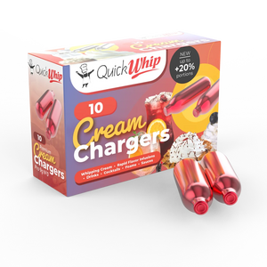 QuickwhipPRO Cream Chargers + 1L Full Metal Dispenser SILVER
