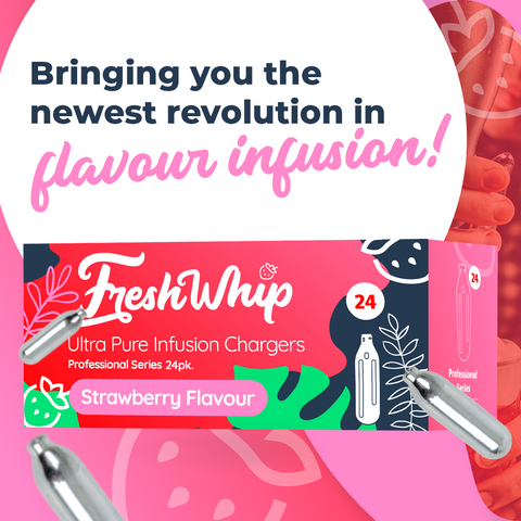 Wholesale FreshWhip Strawberry Infusion Chargers 8.2g - 50pks
