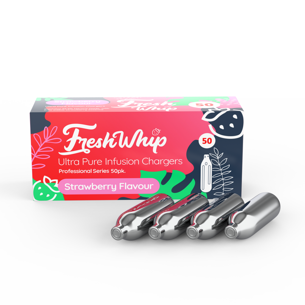 Wholesale FreshWhip Strawberry Infusion Chargers 8.2g - 50pks