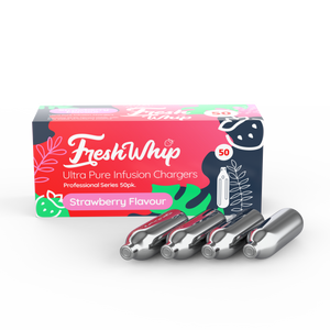 Wholesale FreshWhip Strawberry Infusion Chargers 8.2g - 50pks