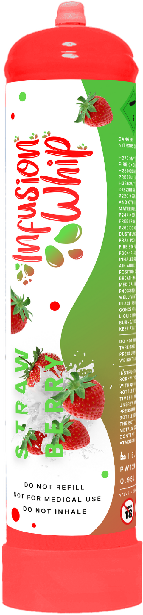 Wholesale Infusionwhip 580g Strawberry Flavoured N2O Cannister