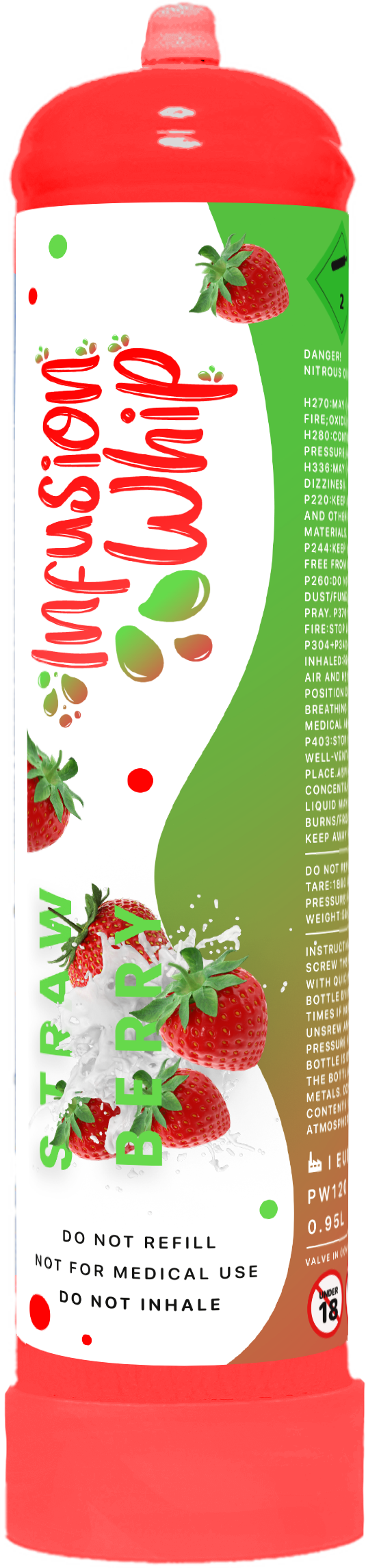 Wholesale Infusionwhip 580g Strawberry Flavoured N2O Cannister