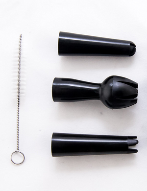 Accessories Pack - Transparent Plastic Nozzels x 3 + Cleaning brush + Bulb holder