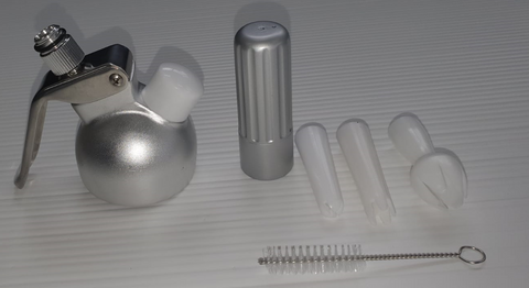 Universal Dispenser Head set - Transparent Plastic Nozzels x 3 + Cleaning brush + Bulb holder