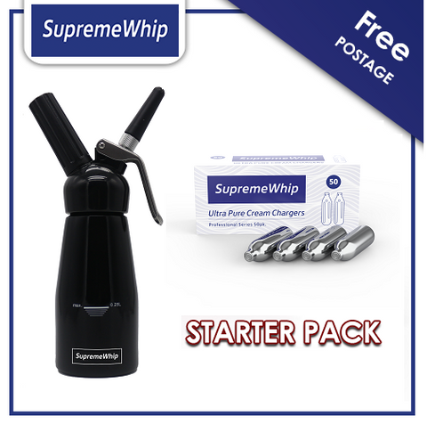 Starter Packs - SupremeWhip Cream Chargers + 0.25L Dispenser BLACK